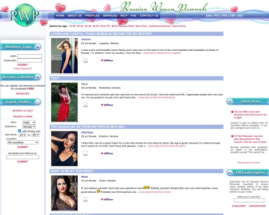 Russian Women Personals Logo